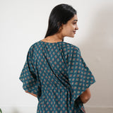 Blue ajrakh cotton kaftan
