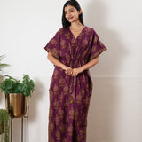 Magenta pomegranate cotton kaftan