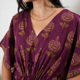 Magenta pomegranate cotton kaftan