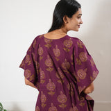 Magenta pomegranate cotton kaftan