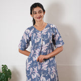 Powder blue cotton lounge sleep wear