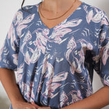 Powder blue cotton lounge sleep wear