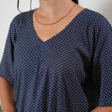 Navy checks cotton lounge sleep wear