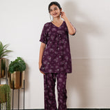 Violet cotton lounge sleep wear