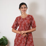 Deep maroon cotton lounge sleep wear