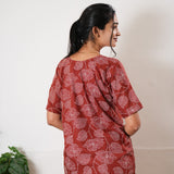 Deep maroon cotton lounge sleep wear
