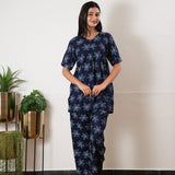 Navy jasmine cotton lounge sleep wear