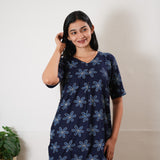 Navy jasmine cotton lounge sleep wear