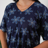 Navy jasmine cotton lounge sleep wear