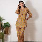 Orange elephant cotton lounge sleep wear