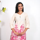 Babylon V neck cotton co-ords set