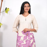 Lavender dahlia cotton co-ords set