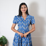 Cloud button down cotton midi dress