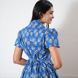 Cloud button down cotton midi dress