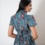 Ocean button down cotton midi dress