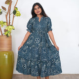 Dark green midi dress