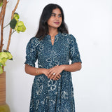 Dark green midi dress