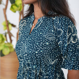 Dark green midi dress