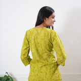 Lemonade round neck cotton co-ords set