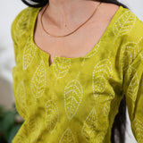 Lemonade round neck cotton co-ords set