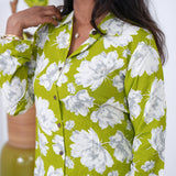 Lime green cotton night suit