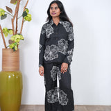 Black cotton night suit