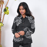 Black cotton night suit