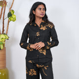 Onyx cotton night suit
