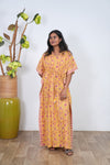 Lime yellow cotton kaftan
