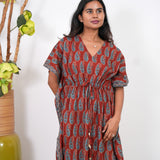 Sindoor cotton kaftan