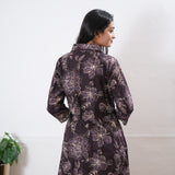 Grape overcoat cotton midi dress