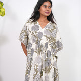 Off white cotton kaftan