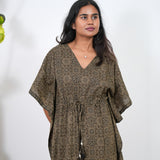Olive green cotton kaftan