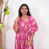 Mauve cotton kaftan