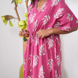 Mauve cotton kaftan