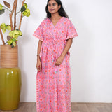 Baby rose cotton kaftan
