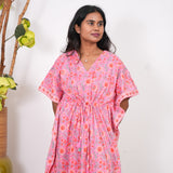 Baby rose cotton kaftan