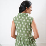 Moss cotton button down shirt midi dress