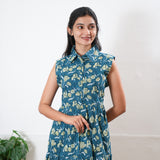Maldives cotton button down shirt midi dress