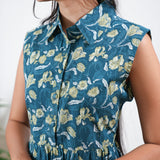 Maldives cotton button down shirt midi dress
