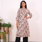 Violet mandarin anarkali kurti