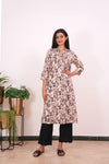 Violet mandarin anarkali kurti