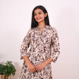 Violet mandarin anarkali kurti