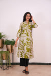 Lemonade mandarin anarkali kurti