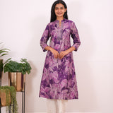 Purple mandarin anarkali kurti