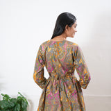 Mustard v neck cotton co-ords set