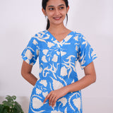 Sky blue cotton sleep wear
