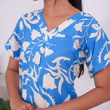 Sky blue cotton sleep wear