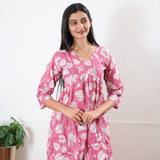 Mauve cotton maternity nursing Comfies