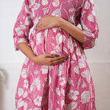 Mauve cotton maternity nursing Comfies